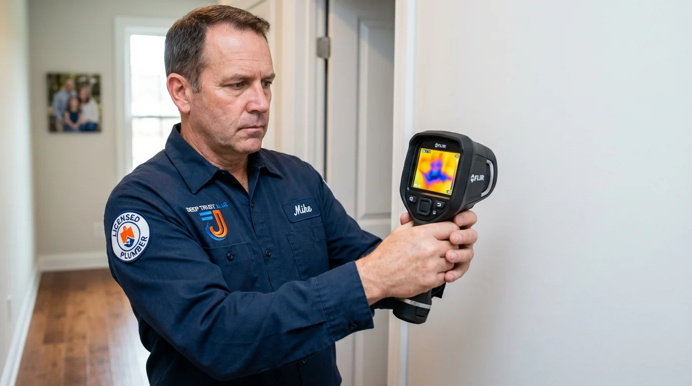 Thermal imaging leak detection by Johns Plumbing LLC in Galesville